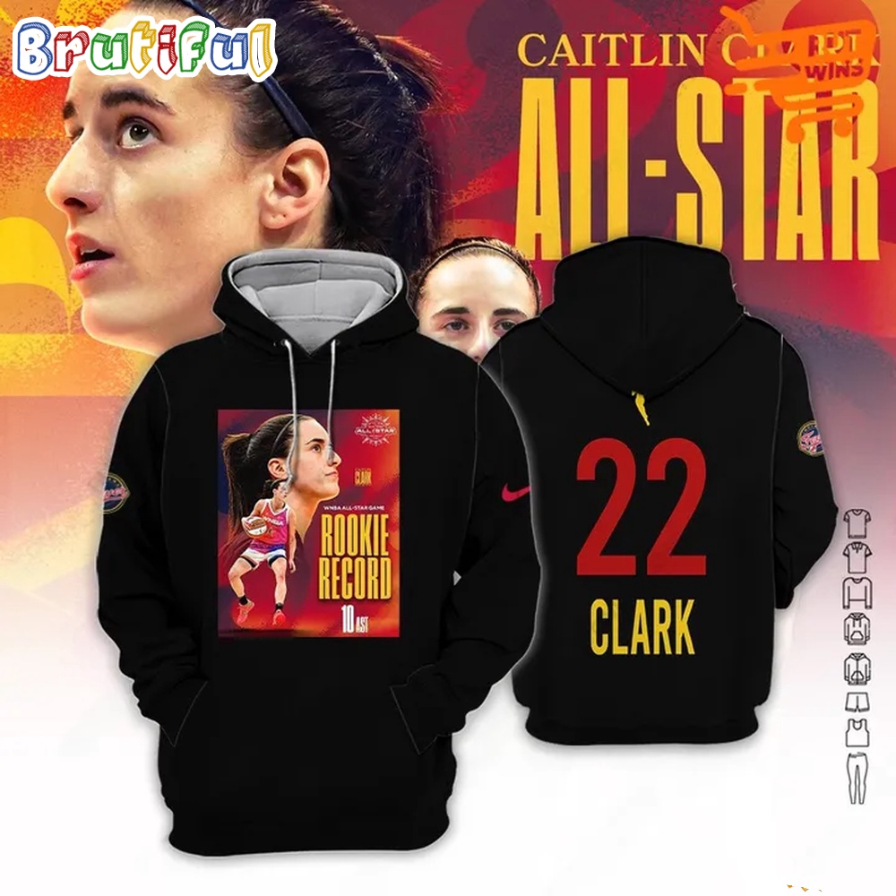 Caitlin Clark All Star 2024 Rookie Record Hoodie