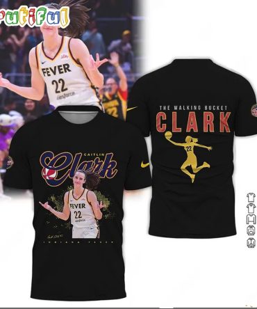 Caitlin Clark The Walking Bucket Clark 22 Basketball T Shirt