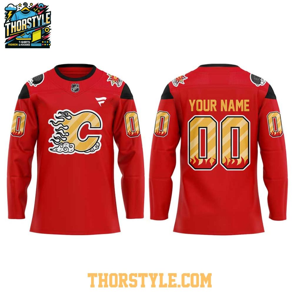 Calgary Flames East Asian 2026 Night Nhl Personalized Hockey Jersey - Image 2