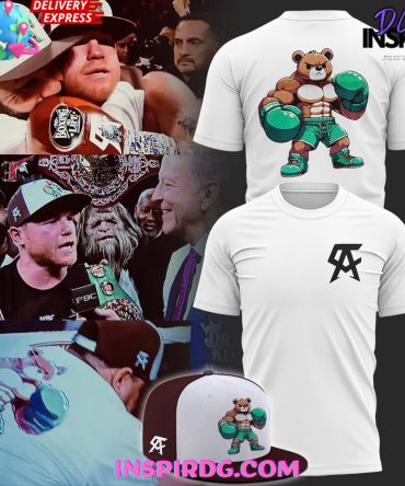 Canelo Alvarez Bear Boxing White T-Shirt
