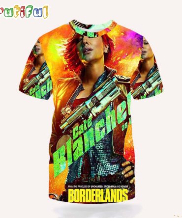 Cate Blanchett As Lilith In Borderlands Official Poster 3D T Shirt