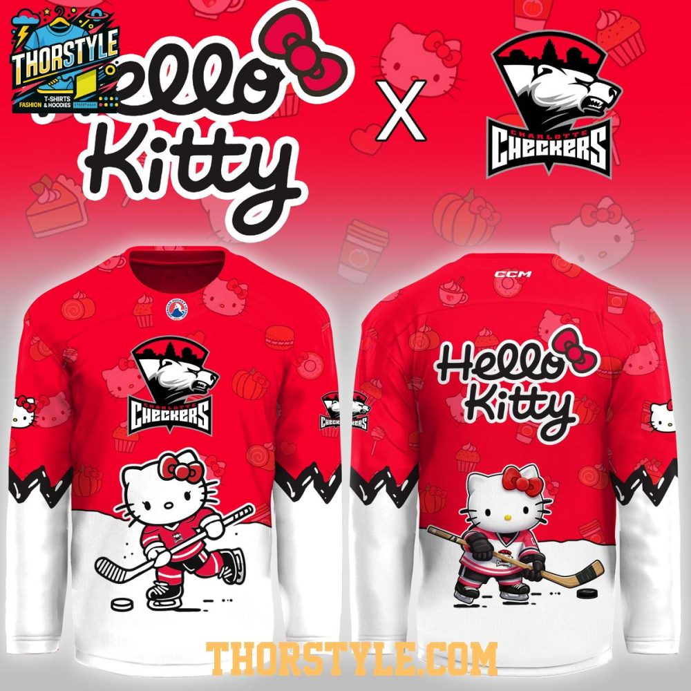 Charlotte Checkers Hello Kitty Night 2026 Personalized Hockey Jersey