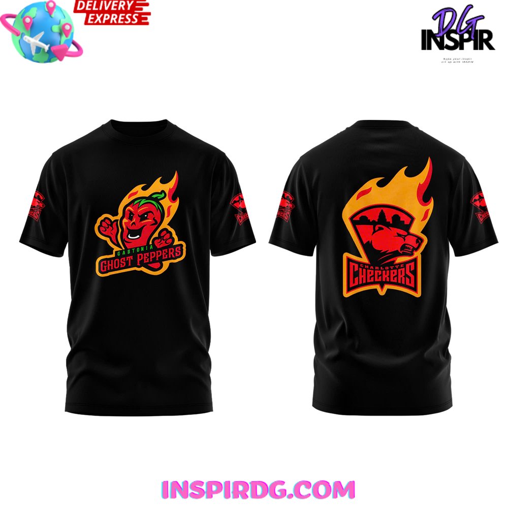 Charlotte Checkers X Ghost Peppers Limited T-Shirt - Image 2