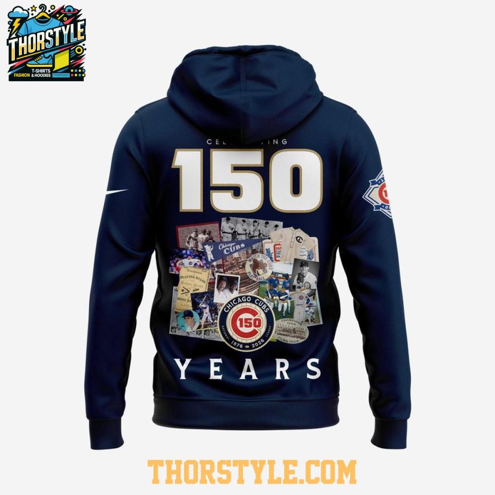 Chicago Cubs Celebrate 150Th Anniversary 2026 Hoodie Shirts - Image 3