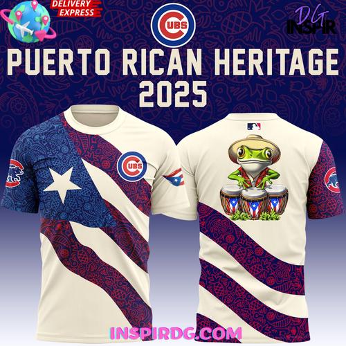 Chicago Cubs Puerto Rican Heritage 2025 T-Shirt