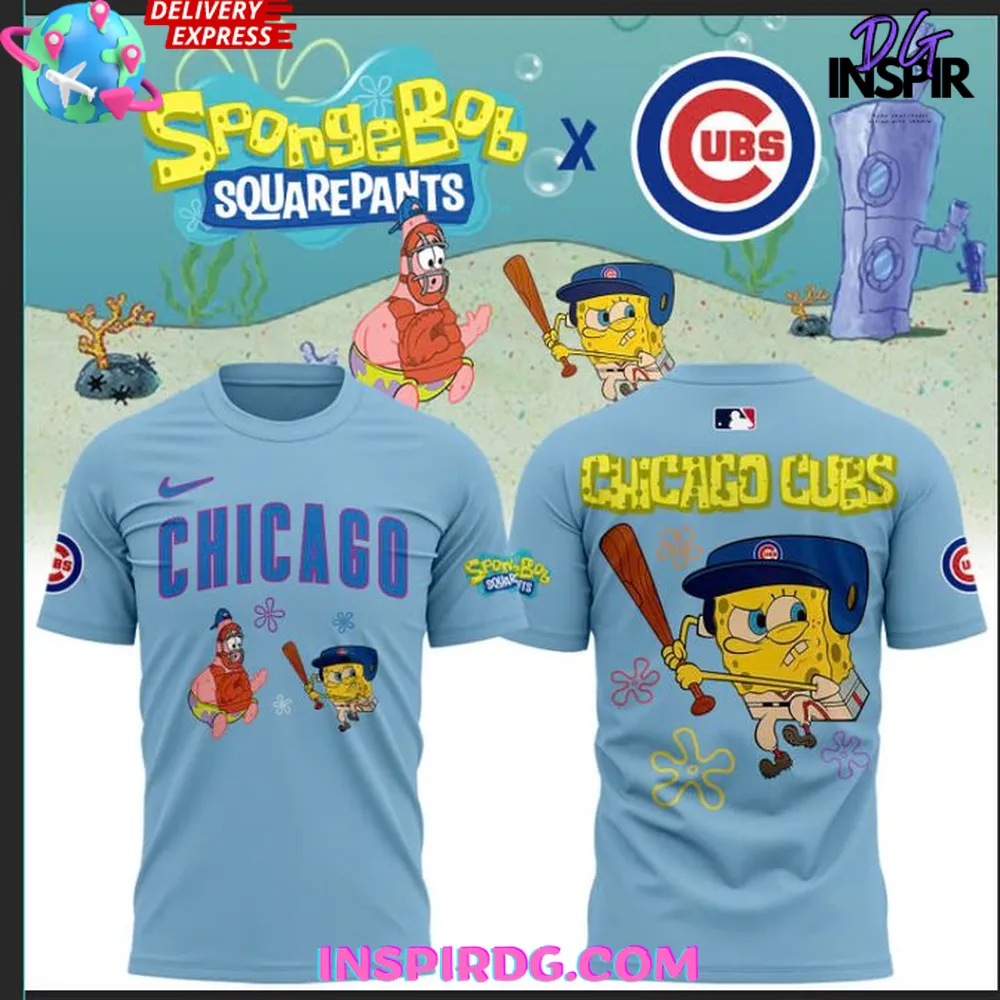 Chicago Cubs Spongebob Squarepants 2025 T-Shirt