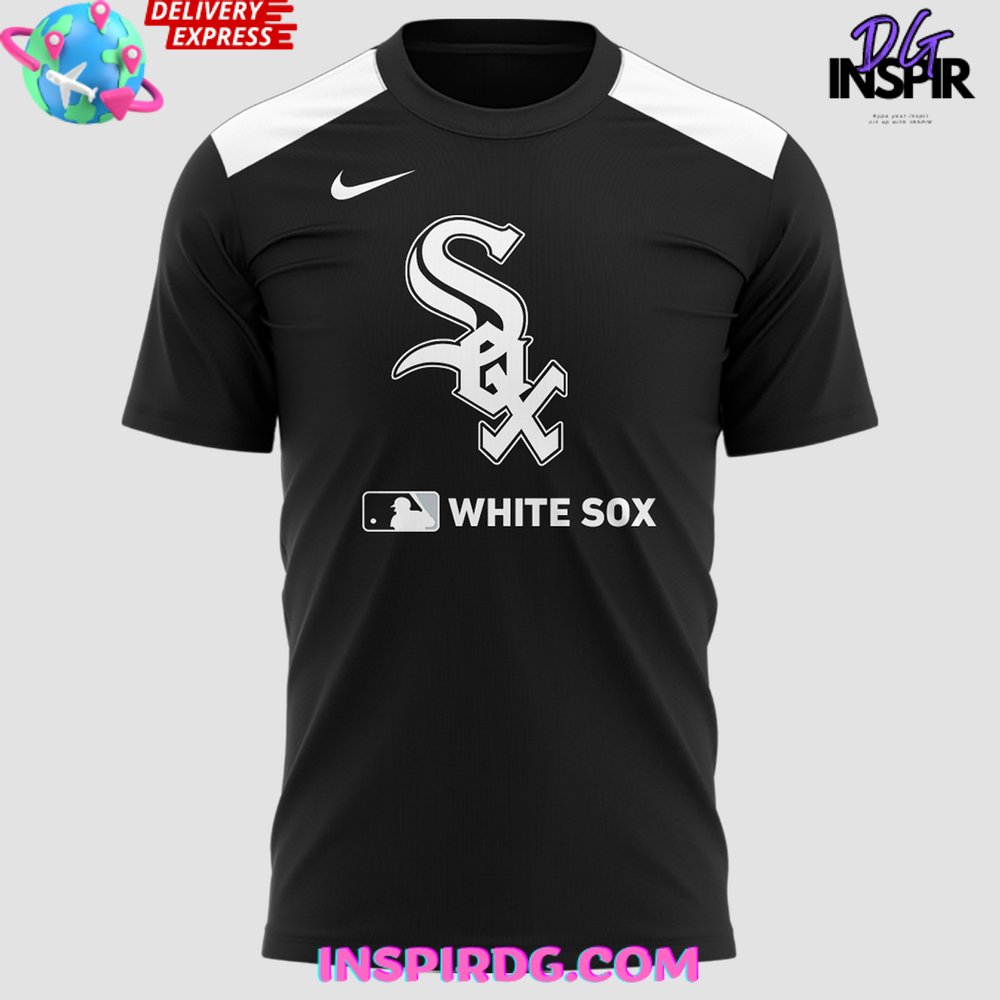 Chicago White Sox Opening Day 2025 Black T-Shirt - Image 2