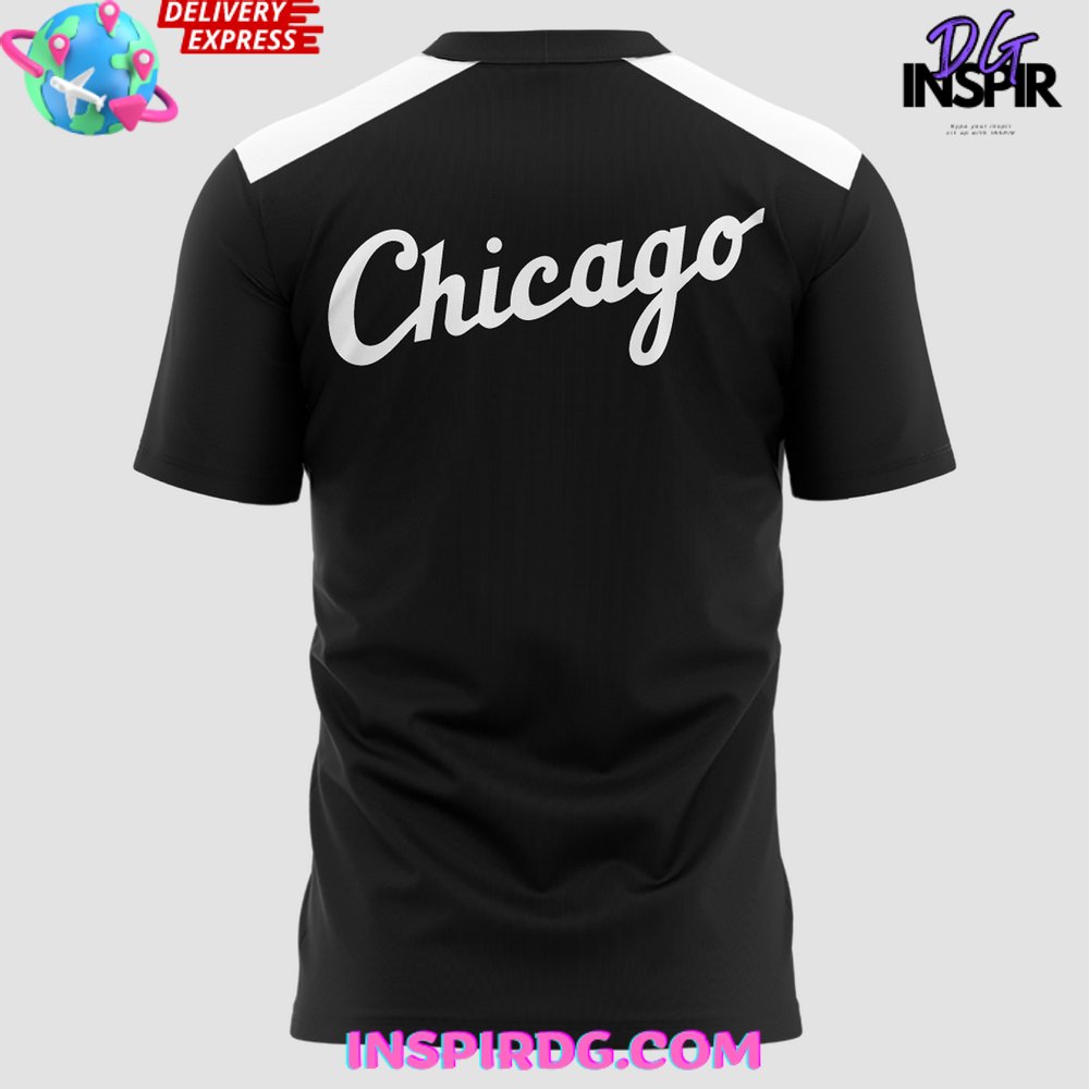 Chicago White Sox Opening Day 2025 Black T-Shirt - Image 3
