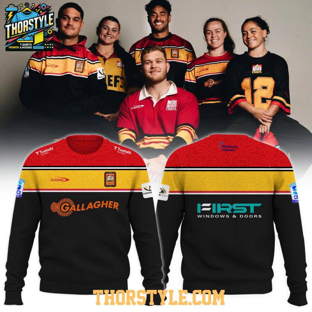 Chiefs Rugby Club 2025 Brand New Logo 30Th Anniversary Hoodie T-Shirt - Image 2
