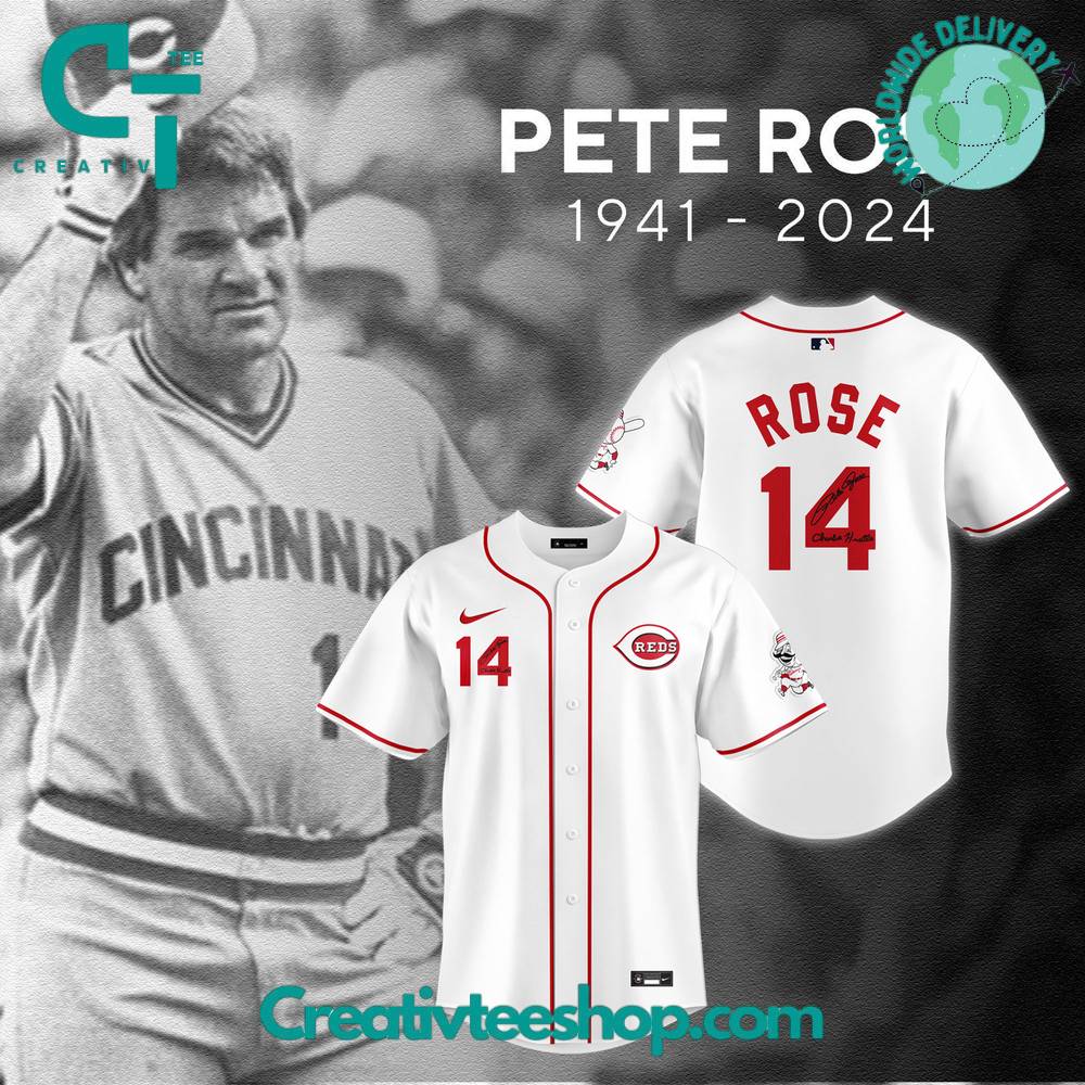 Cincinnati Reds The Hit King Thank You For Memories Baseball Jersey