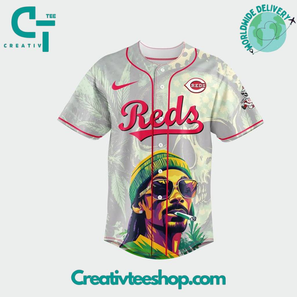 Cincinnati Reds X Snoop Dogg Post-Game Concert Personalized Baseball Jersey - Image 2