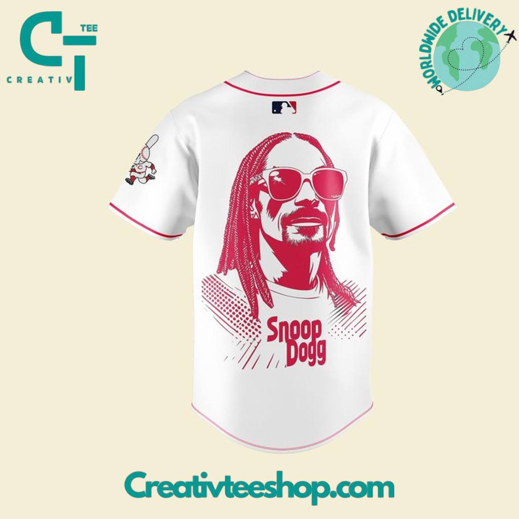 Cincinnati Reds X Snoop Dogg Post-Game Concert White Jersey - Image 3