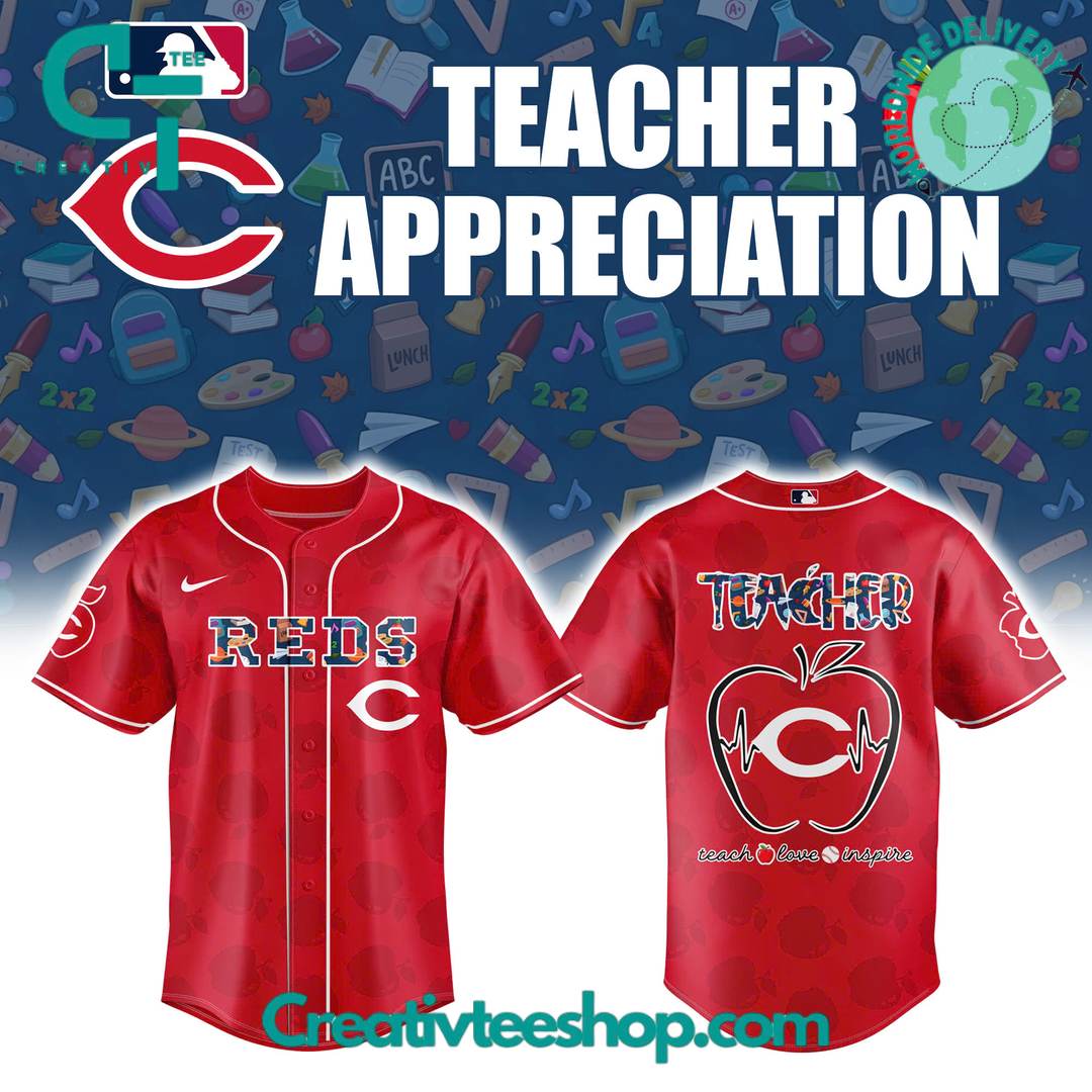Cincinnati Reds X Teacher Appreciation Special Edition Baseball Jersey - Image 2