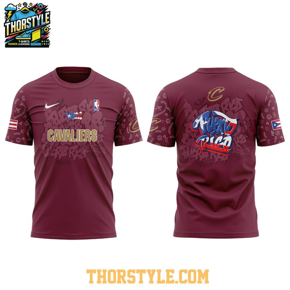 Cleveland Cavaliers Puerto Rican Heritage Root And Culture 2025 Hoodie T-Shirt - Image 4