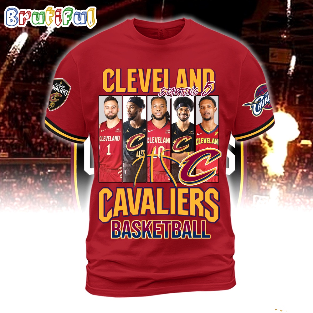 Cleveland Cavaliers Starting 5 Basketball T Shirt