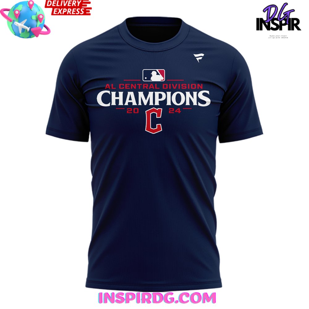 Cleveland Guardians American League Central Division 2024 T-Shirt - Image 2