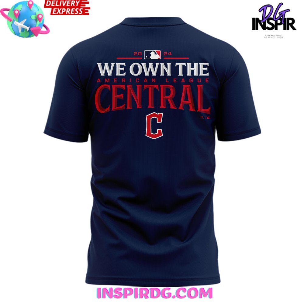 Cleveland Guardians American League Central Division 2024 T-Shirt - Image 3