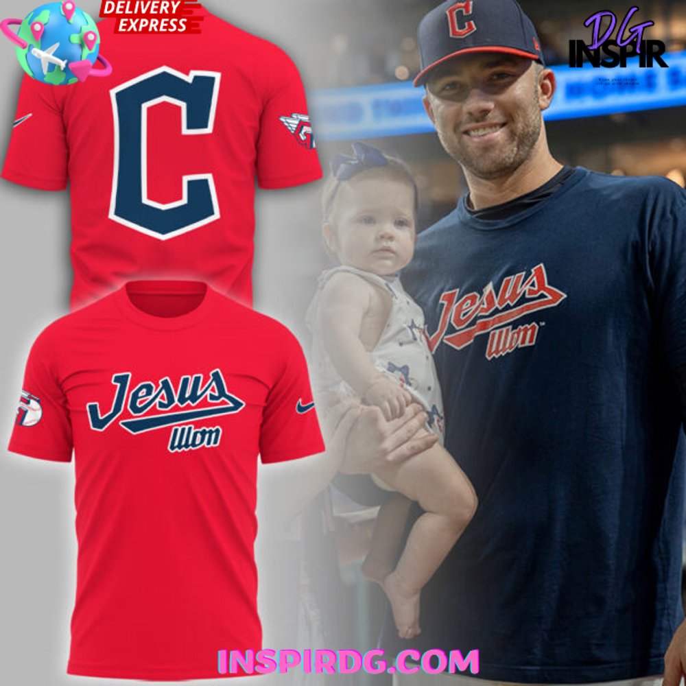 Cleveland Guardians Baseball Jesus Won 2024 Red T-Shirt