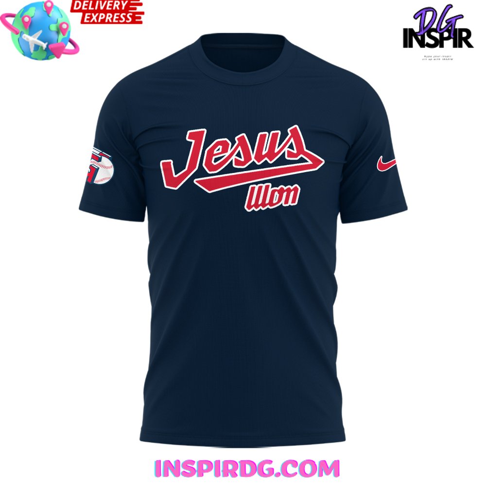 Cleveland Guardians Baseball Jesus Won 2024 T-Shirt - Image 2
