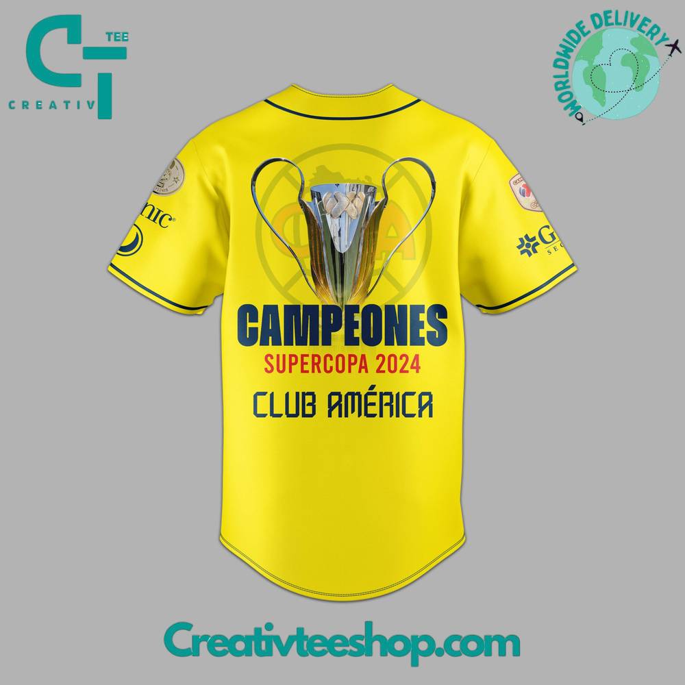 Club America Campeones Supercopa 2024 Baseball Jersey - Image 3