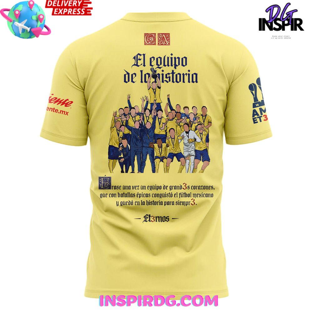 Club América Liga Mx Champions 2024 T-Shirt - Image 3
