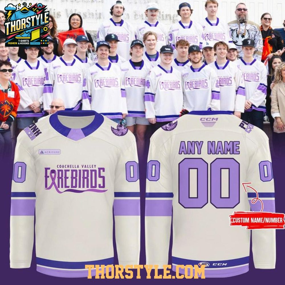 Coachella Valley Firebirds Cancer Awareness Night 2026 Hockey Jersey