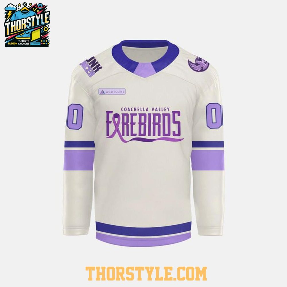 Coachella Valley Firebirds Cancer Awareness Night 2026 Hockey Jersey - Image 2