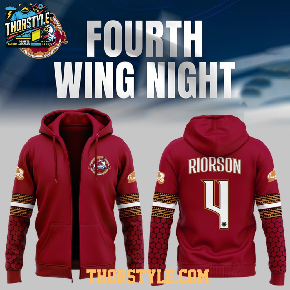 Colorado Avalanche Fourth Wing Night 2025 Xaden Riorson Hoodie T-Shirt - Image 2