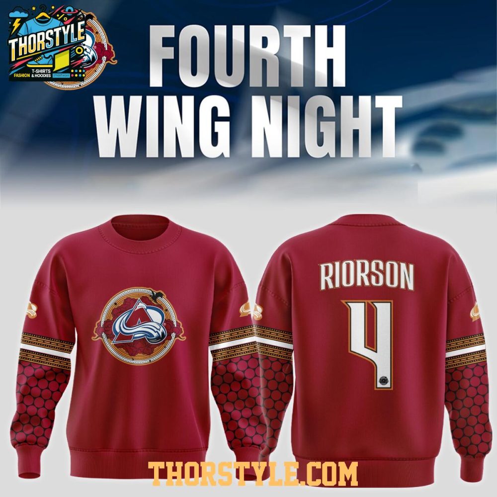 Colorado Avalanche Fourth Wing Night 2025 Xaden Riorson Hoodie T-Shirt - Image 3