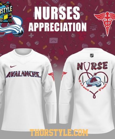 Colorado Avalanche Nurses Appreciation Work Of Heart 2025 Hockey Jersey