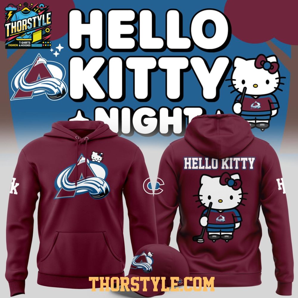 Colorado Avalanche X Hello Kitty Night 2026 Celebration Hoodie T-Shirt