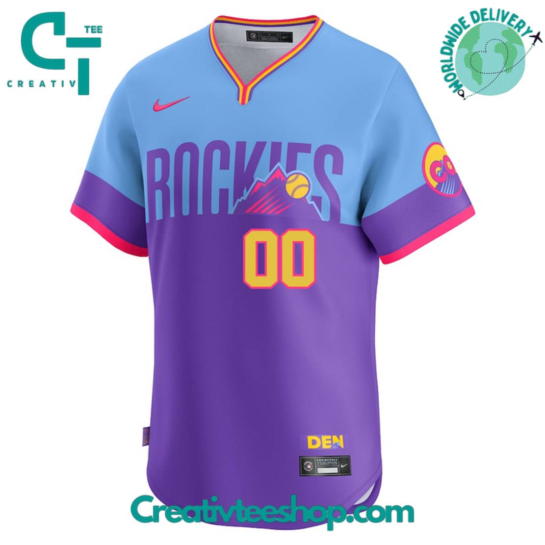 Colorado Rockies 2025 City Connect Personalized Baseball Jersey - Image 2