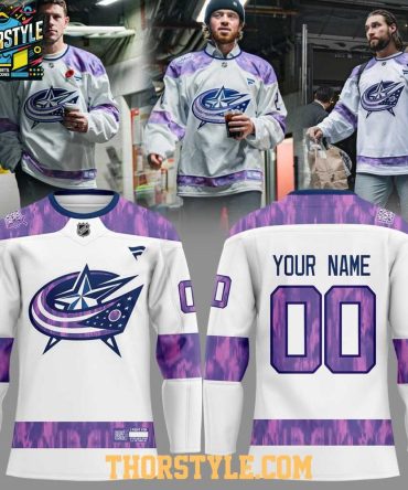 Columbus Blue Jackets Fights Cancer 2025 Personalized Hockey Jersey