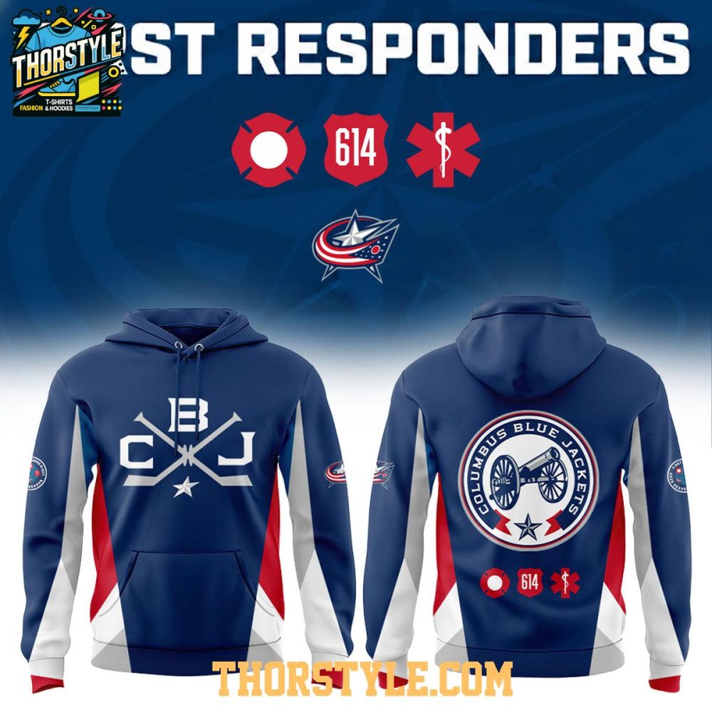 Columbus Blue Jackets X First Responders 2026 Hoodie Shirts