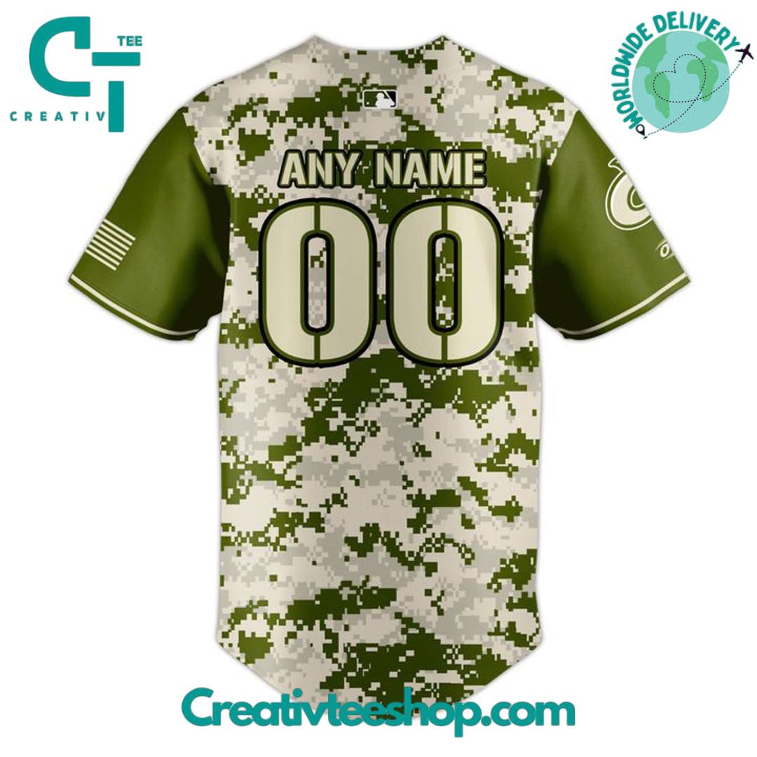 Columbus Clingstones X Military Night 2025 Personalized Baseball Jersey - Image 3