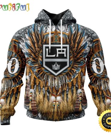 Customized Nhl Los Angeles Kings Hoodie Special Native Costume Design 3D Hoodie Unisex Tshirt Hoodie