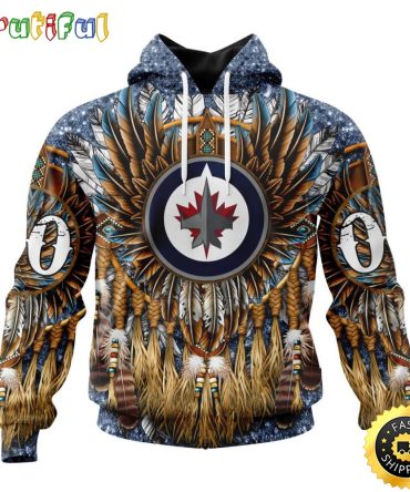 Customized Nhl Winnipeg Jets Hoodie Special Native Costume Design 3D Hoodie Unisex Tshirt Hoodie