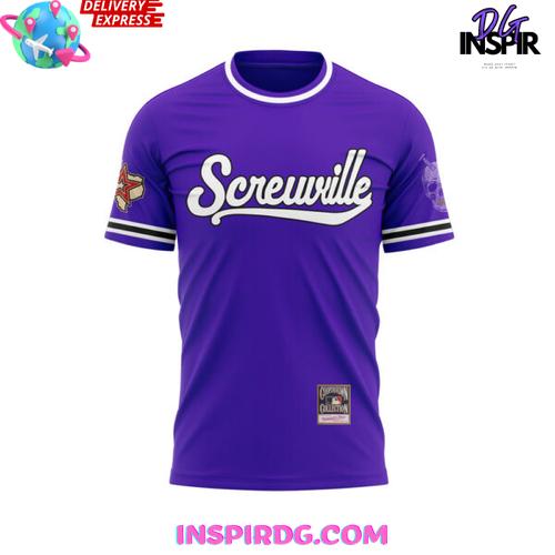 Dj Screw Screwville 621 Purple Baseball Edition T-Shirt - Image 2