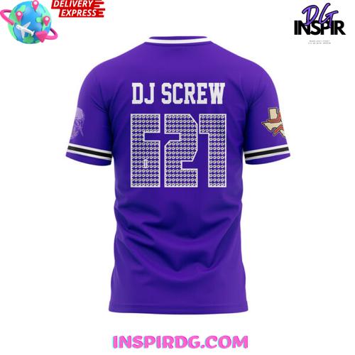Dj Screw Screwville 621 Purple Baseball Edition T-Shirt - Image 3