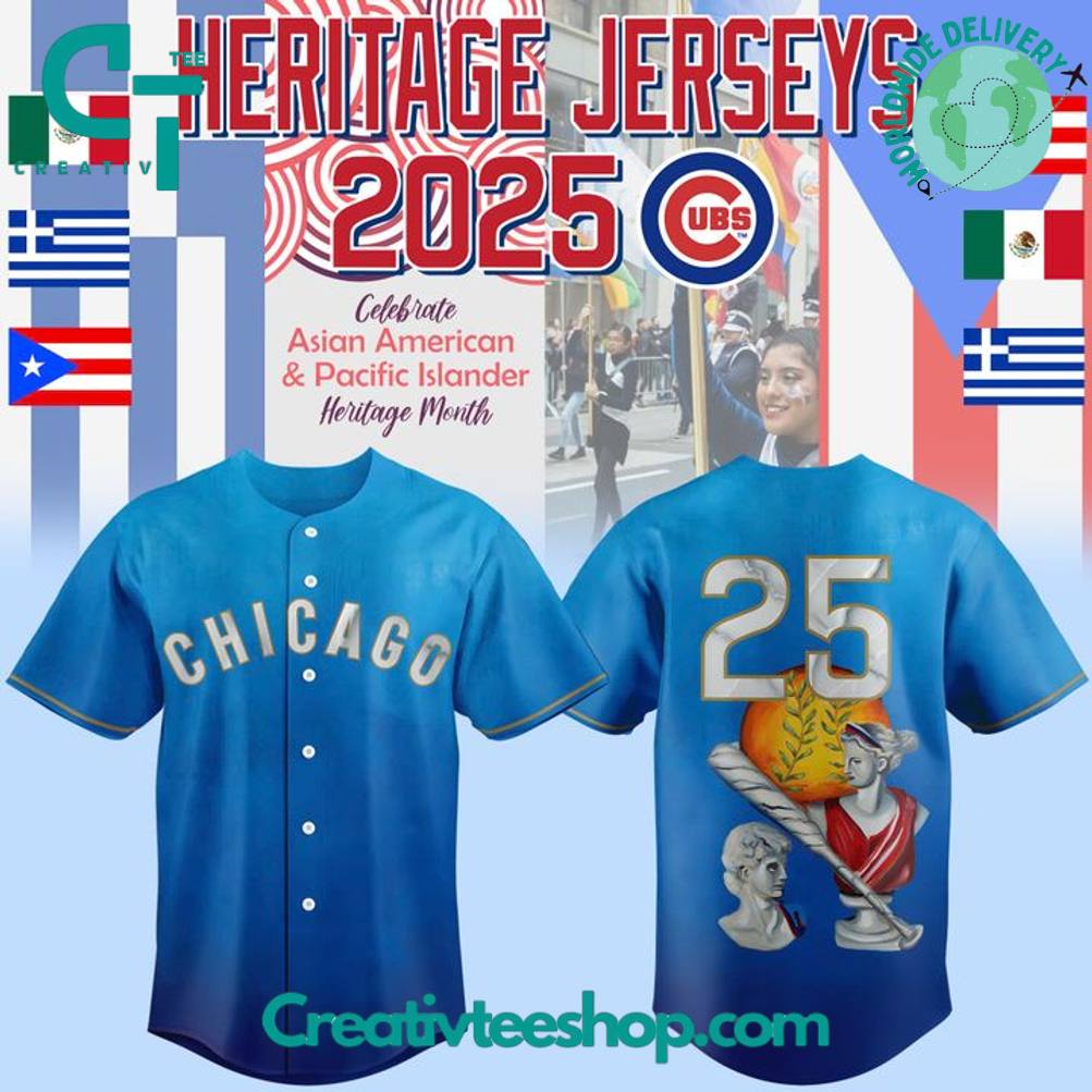 Chicago Cubs X Greek Heritage 2025 Baseball Jersey