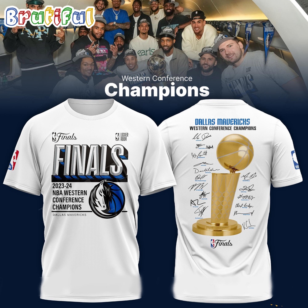 Dallas Mavericks Fanatics 2024 Western Conference Champions Locker Room T Shirt
