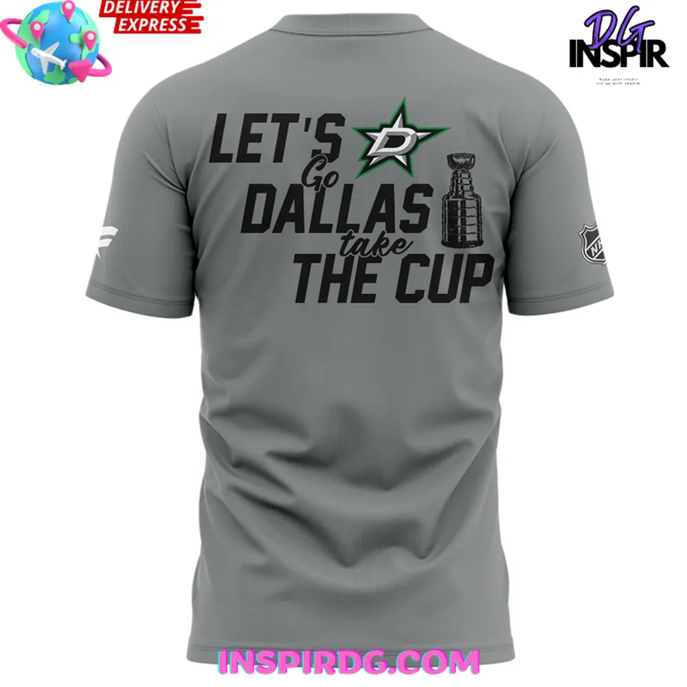 Dallas Stars 2025 Stanley Cup Playoffs Grey T-Shirt - Image 3