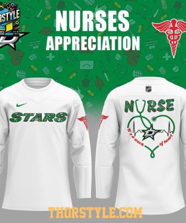 Dallas Stars Nurses Appreciation Work Of Heart 2025 Hockey Jersey