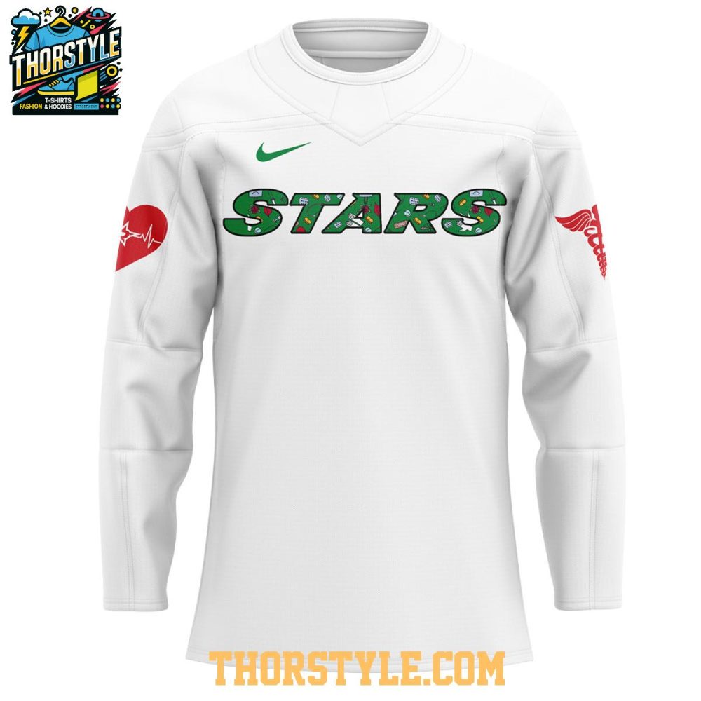 Dallas Stars Nurses Appreciation Work Of Heart 2025 Hockey Jersey - Image 2