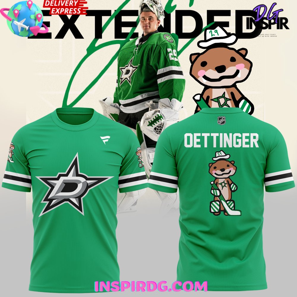 Dallas Stars Oettinger White Away Special Green T-Shirt