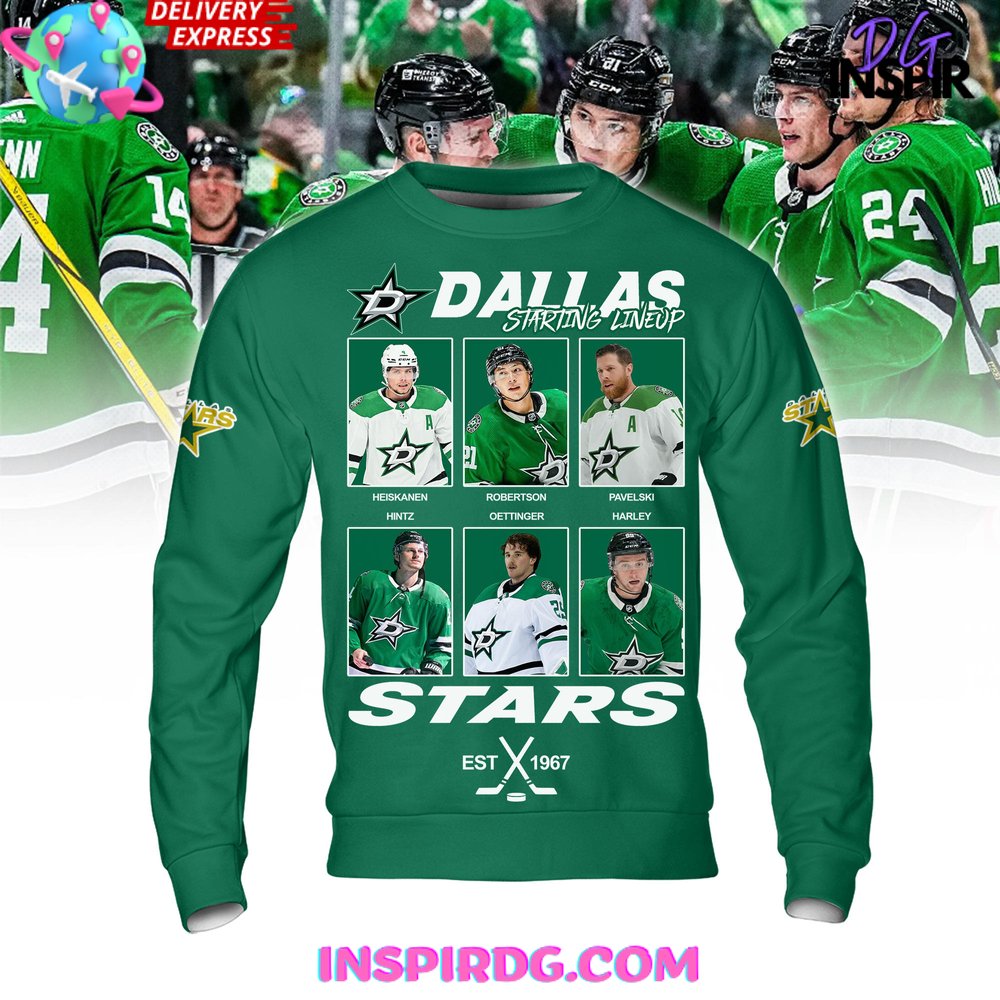 Dallas Stars Staring Line Up Premium Shirt - Image 11