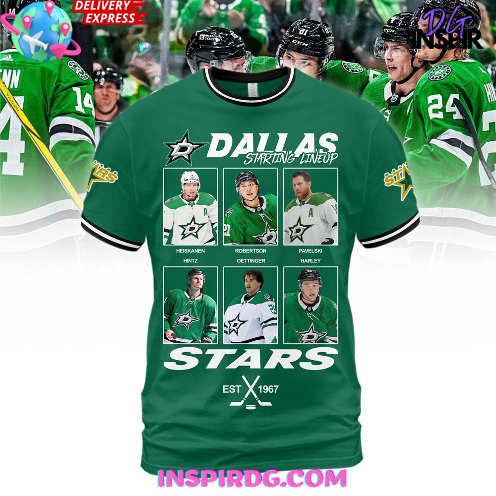 Dallas Stars Staring Line Up Premium Shirt - Image 8
