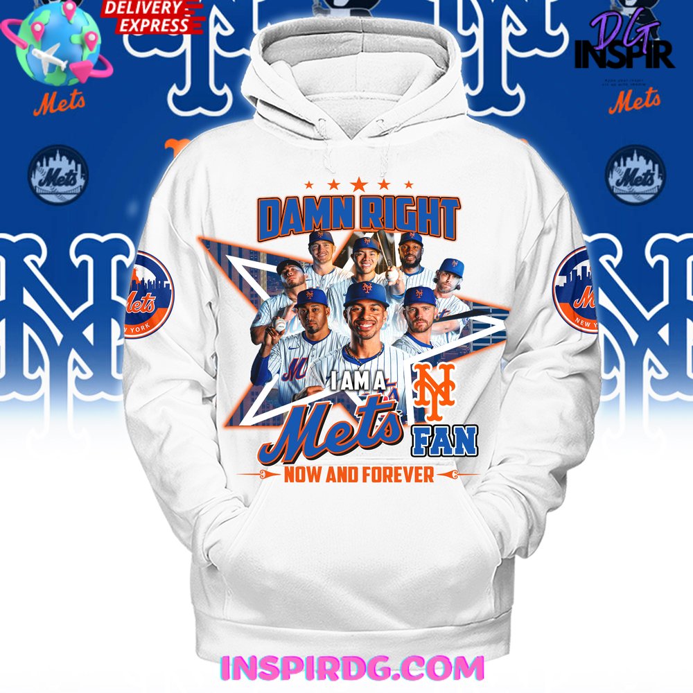 Damn Right New York Mets Fan Forever Premium Shirt - Image 3