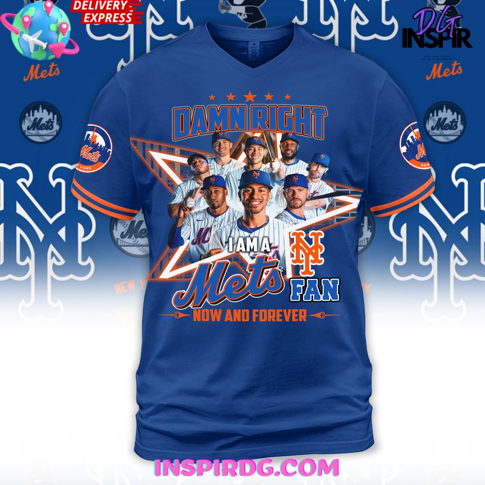 Damn Right New York Mets Fan Forever Premium Shirt - Image 11