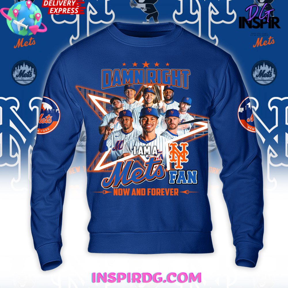 Damn Right New York Mets Fan Forever Premium Shirt - Image 9